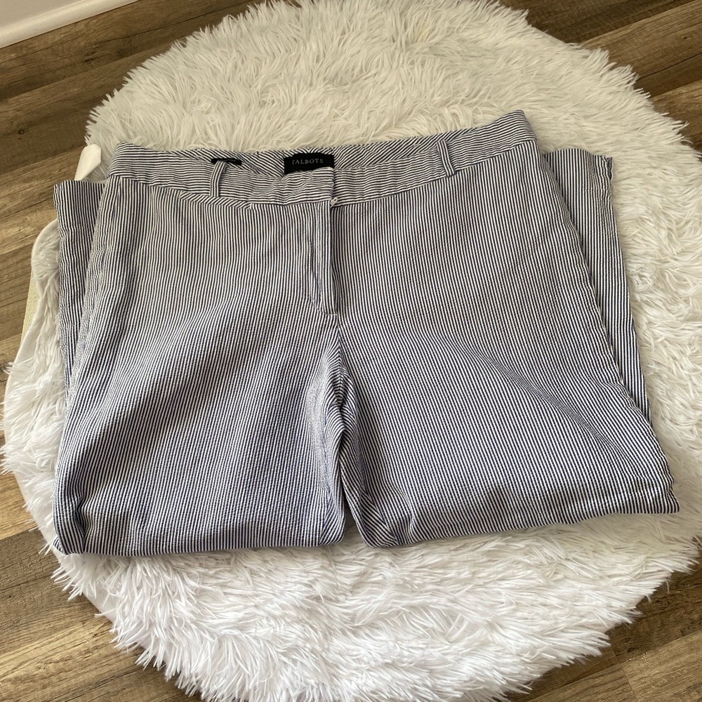 Talbots PLUS SIZE 14 striped ankle slacks